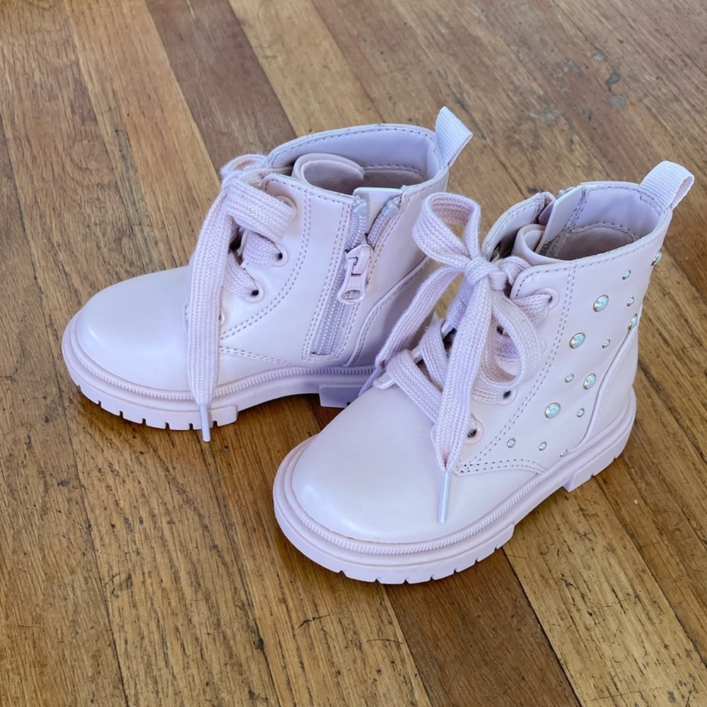 Pink High-Top Boots NWOT